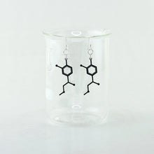Adrenaline Molecule Earrings in Black Acrylic