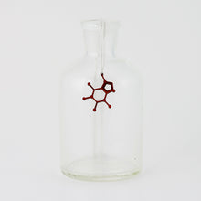 Caffeine Molecule Necklace in Red-Stained Birch Plywood