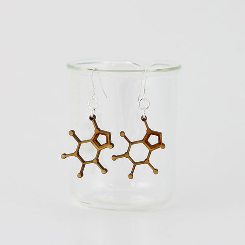 Caffeine Molecule Earrings