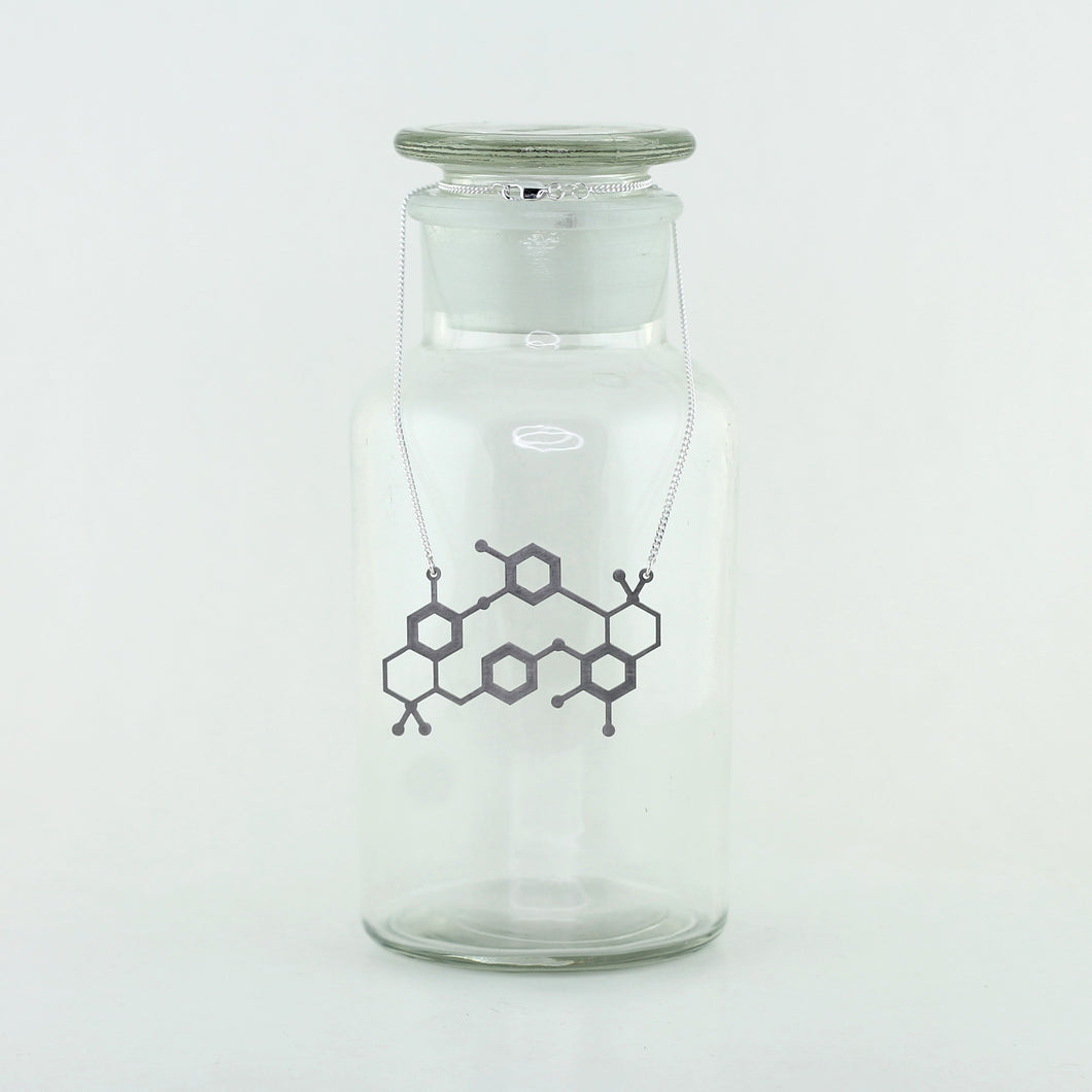 Curare Poison Molecule Necklace in Stainless Steel