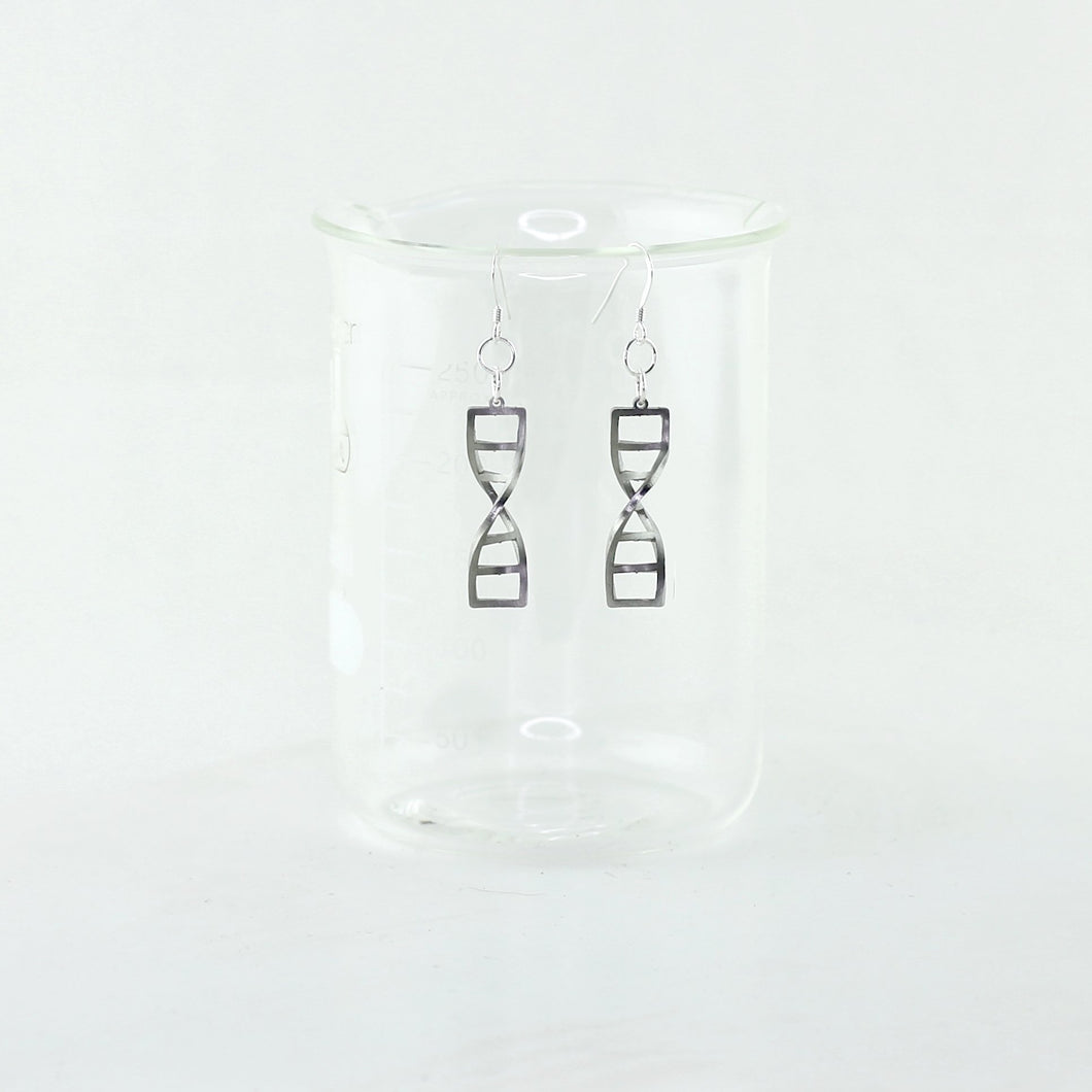 DNA Double Helix Earrings in Stainless Steel