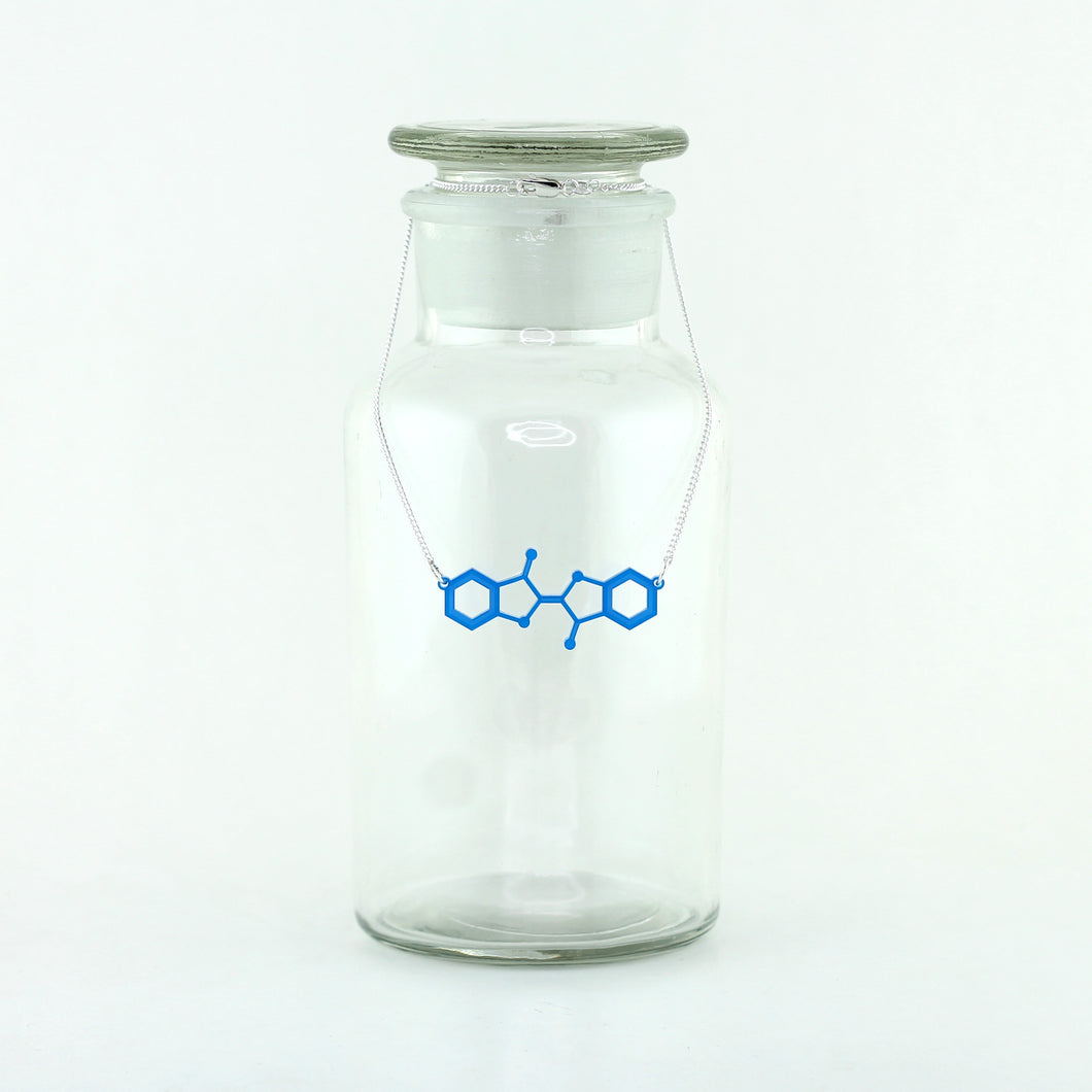 Indigo Pigment Molecule Necklace