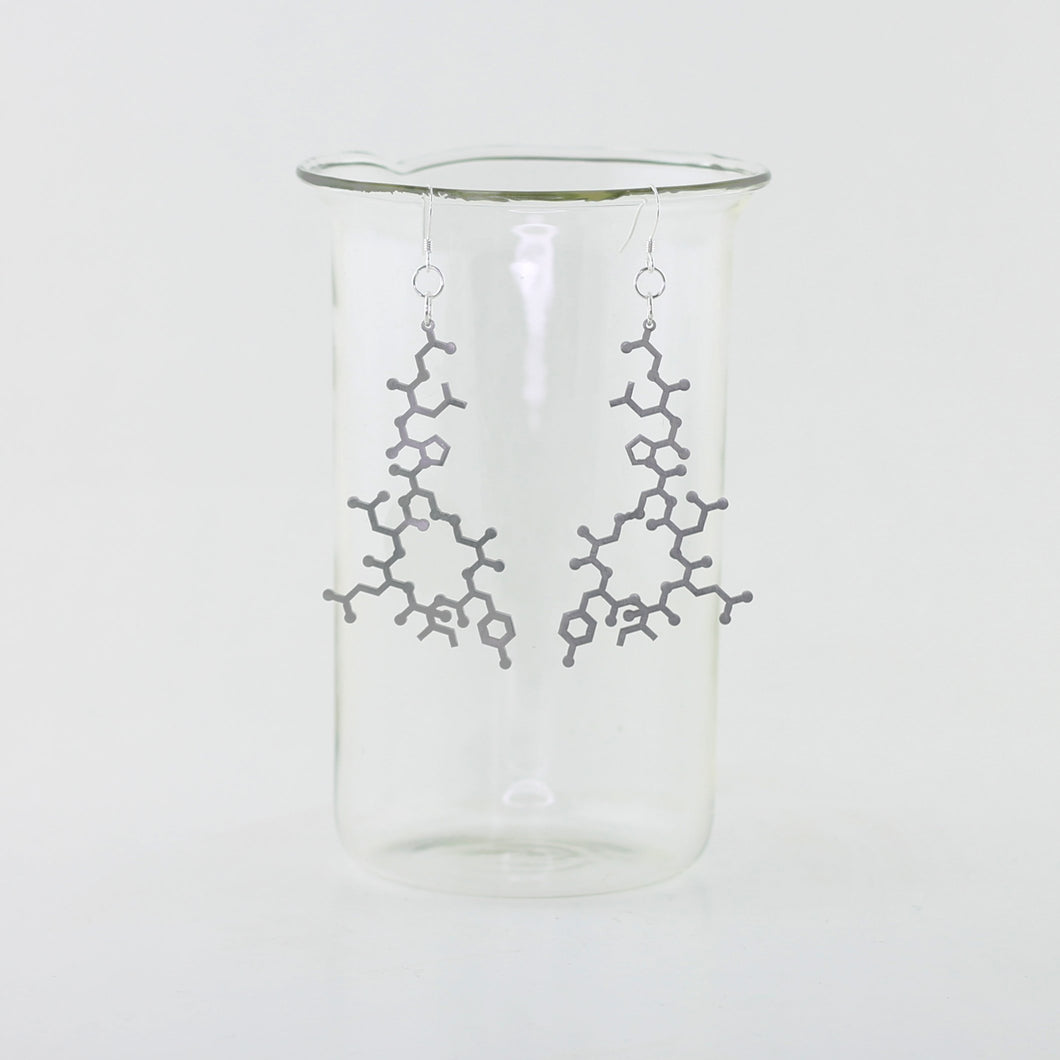 Oxytocin Molecule Earrings in Stainless Steel