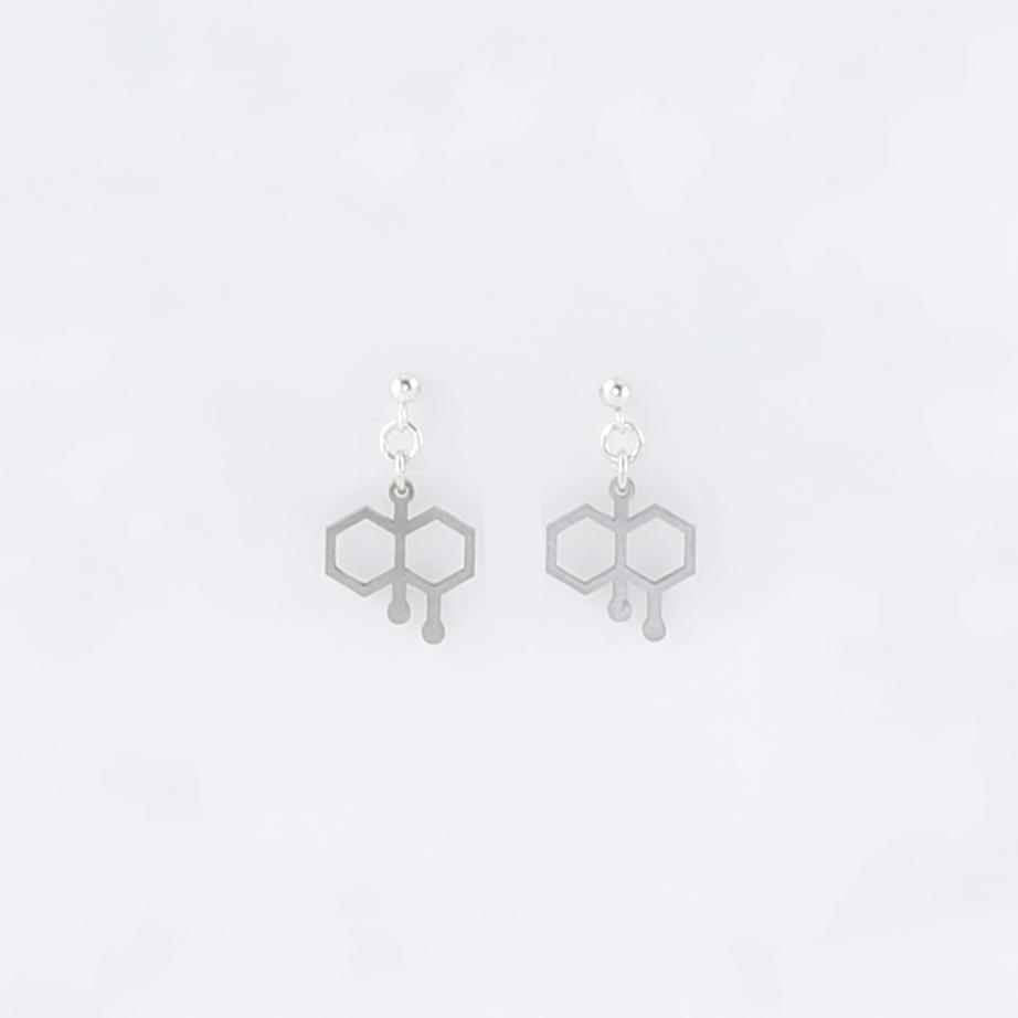 Petrichor Molecule Studs in Stainless Steel