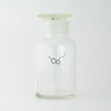 Serotonin Molecule Two-Point Necklace in Stainless Steel
