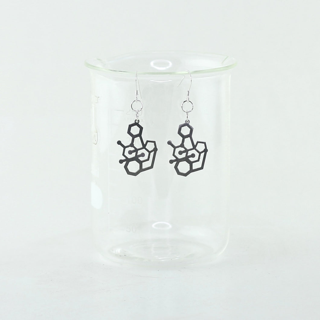 Tetrodotoxin Poison Molecule Earrings in Stainless Steel
