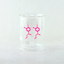 Adrenaline Molecule Earrings in Neon Pink Acrylic