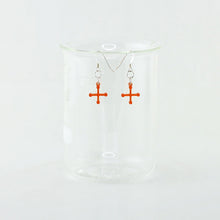 Ammonium Perchlorate Molecule Rocket Fuel Earrings in Transparent Orange Acrylic