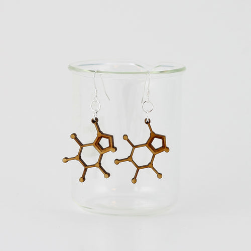 Wholesale Caffeine Molecule Earrings
