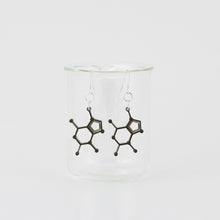 Chocolate Molecule Earrings in Brown Acrylic