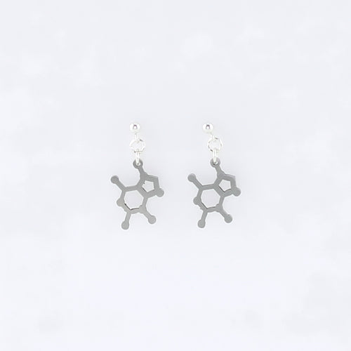 Chocolate Molecule Studs in Stainless Steel