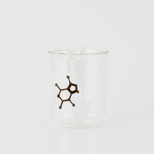 Chocolate Molecule Necklace in Walnut