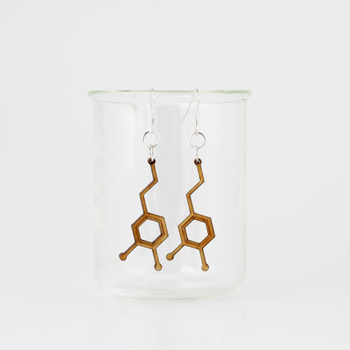 Dopamine Earrings in Birch Plywood