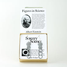 Figures in Science: Albert Einstein with Solar Eclipse Earrings in Stainless Steel