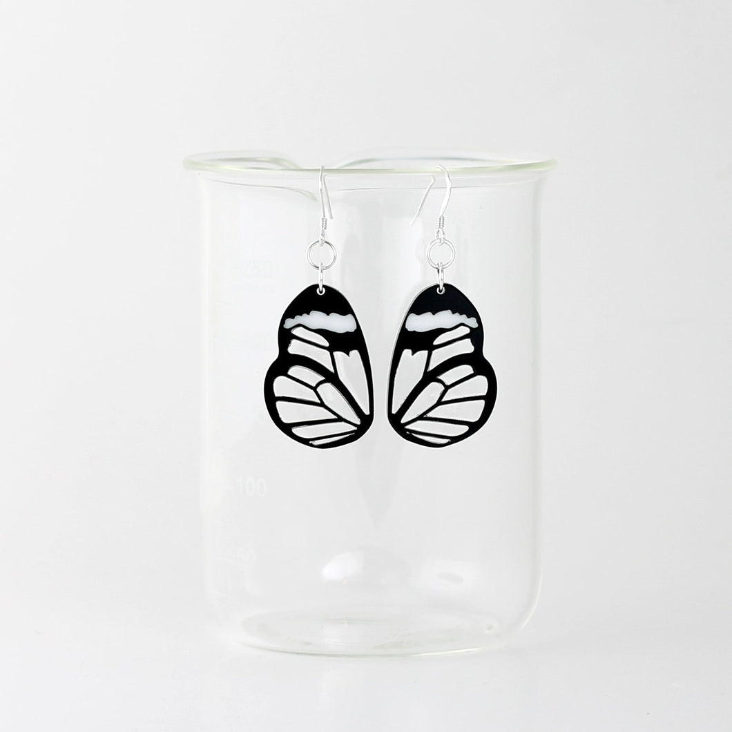 Glasswing Butterfly Earrings in Acrylic