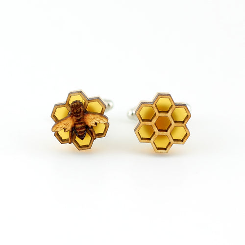 Wholesale Honeycomb and Bee Cufflinks