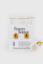 Honeycomb and Bee Earrings