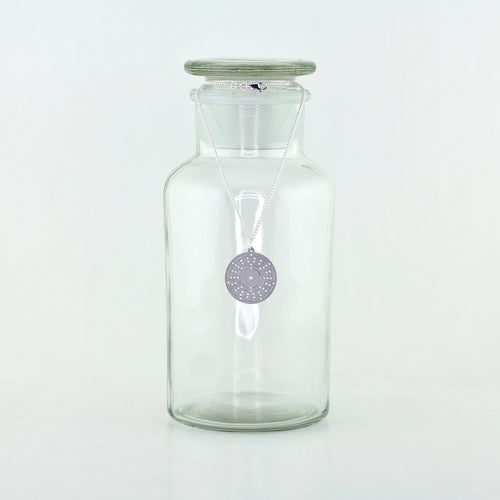 Iodine Bohr Model Atom Necklace in Stainless Steel