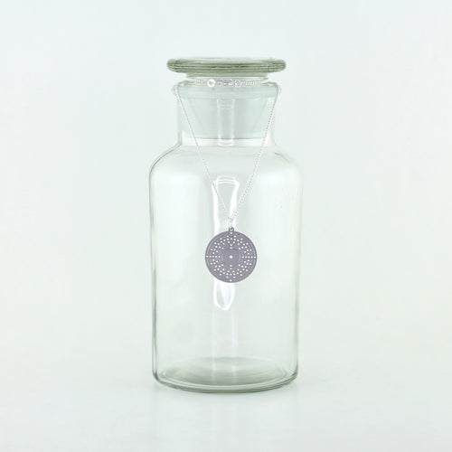 Lead Bohr Model Atom Necklace in Stainless Steel