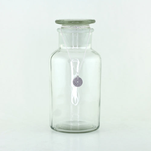 Lithium Bohr Model Atom Necklace in Stainless Steel