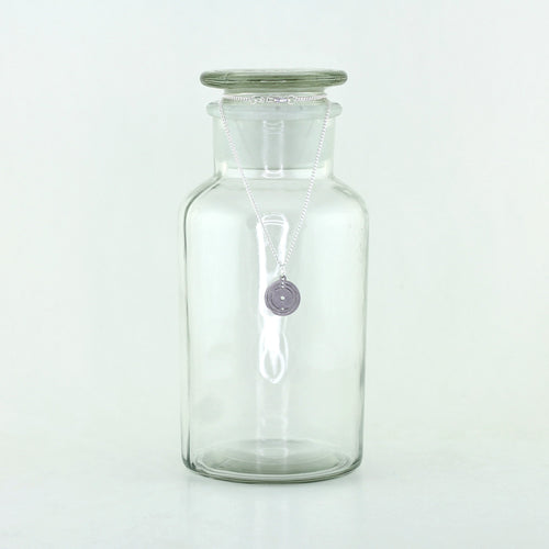 Lithium Bohr Model Atom Necklace in Stainless Steel