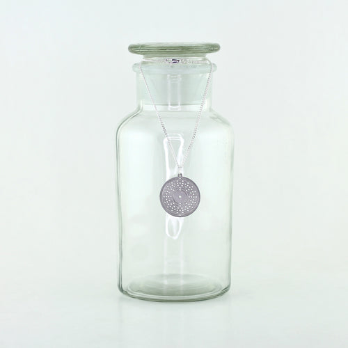 Mercury Bohr Model Atom Necklace in Stainless Steel