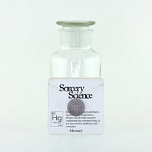 Mercury Bohr Model Atom Necklace in Stainless Steel on Card for Retail