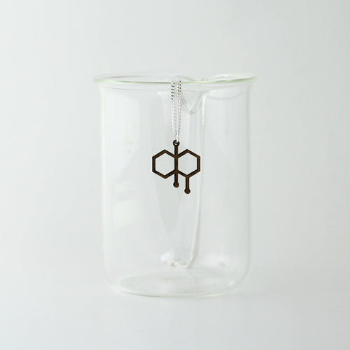 Petrichor Molecule Necklace in Walnut