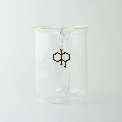Petrichor Molecule Necklace in Walnut