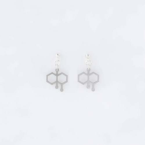 Petrichor Molecule Studs in Stainless Steel