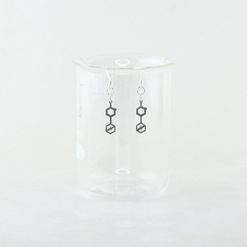 Poison Dart Frog Toxin Molecule Earrings in Stainless Steel