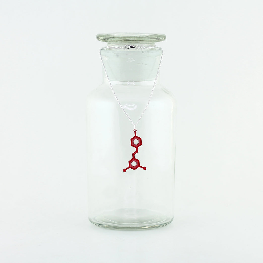 Wine molecule clearance necklace