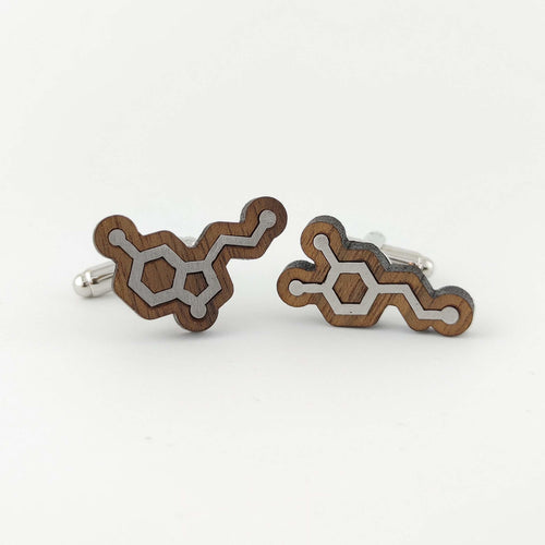 Serotonin and Dopamine Mixed Pair Cufflinks