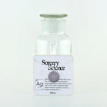 Silver Bohr Model Atom Necklace in Stainless Steel on Card for Retail