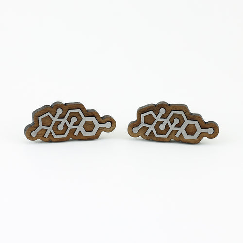 Estrogen Molecule Cufflinks
