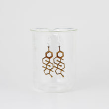 Testosterone Earrings in Birch Plywood