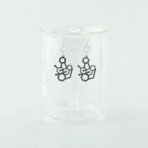 Tetrodotoxin Poison Molecule Earrings in Stainless Steel
