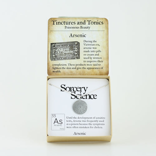 Tinctures and Tonics: Arsenic with Arsenic Bohr Model Atom Necklace in Stainless Steel