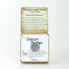 Tinctures and Tonics: Radioactive Quackery with Radium Bohr Model Atom in Stainless Steel