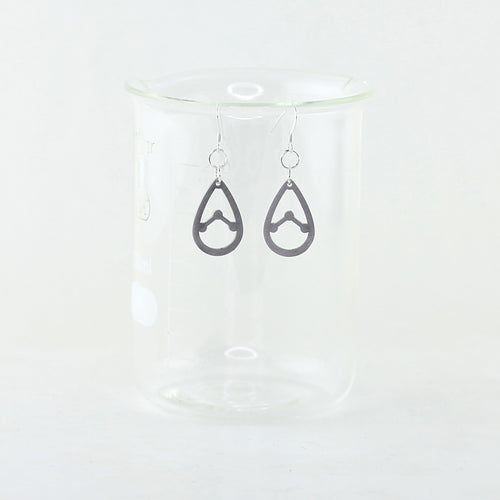 Water Molecule Open Design Earrings in Stainless Steel